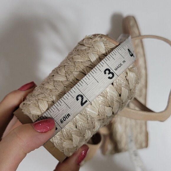 NEW Stuart Weitzman Rosemarie Leather Wedge Sandal Womens 9.5 Cottagecore Y2K - Picture 9 of 10